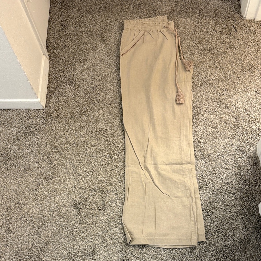 Altar'd State Linen Drawstring Pants - Picture 2 of 4